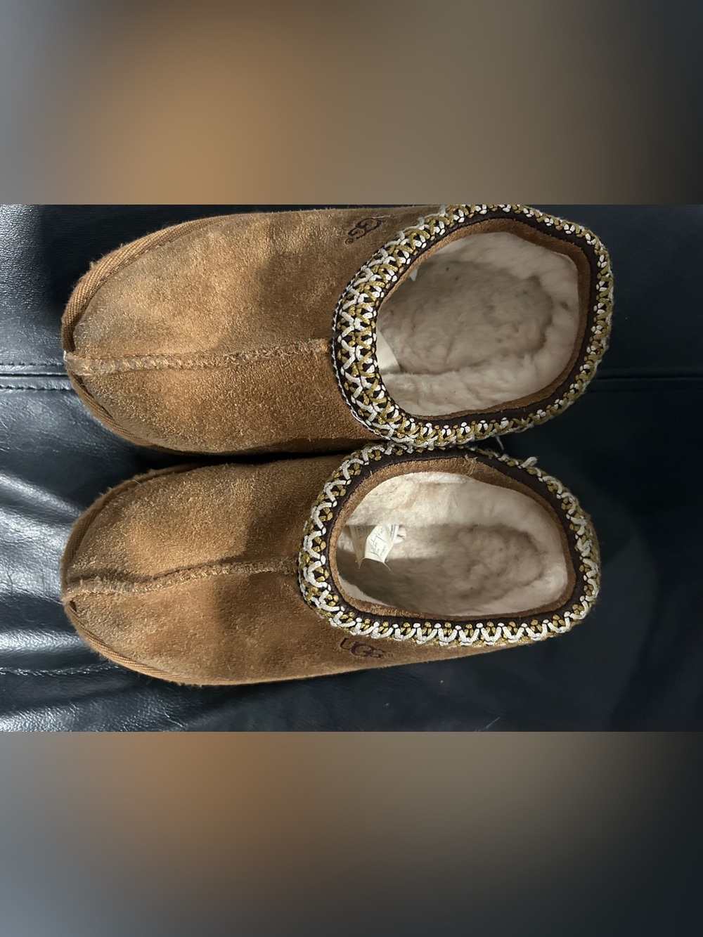 UGG Chestnut Shearling-Lined Slippers